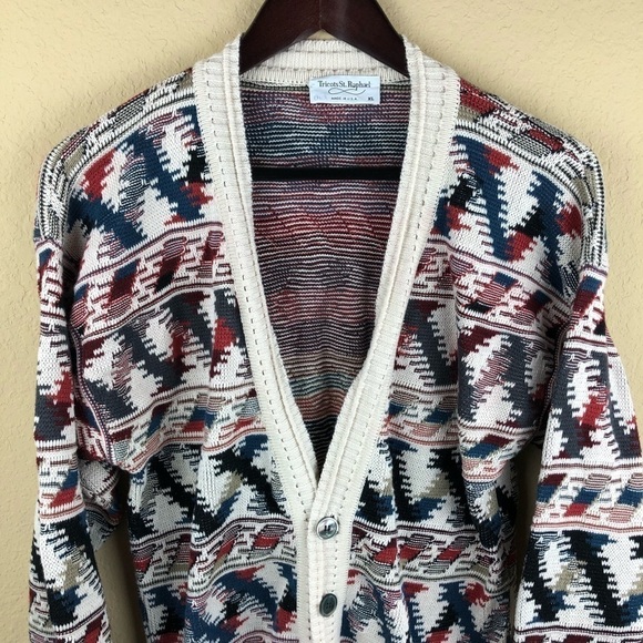 Tricots St Raphael Womens Cardigan, Cream Blue XL - Picture 3 of 8